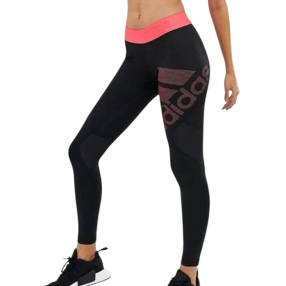 Adidas Alpha Skin Climacool Leggings Pants Black Pink DX3771 Women’s Size Small